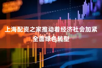 上海配资之家推动着经济社会加紧全面绿色转型